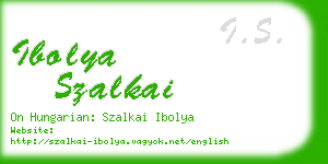 ibolya szalkai business card